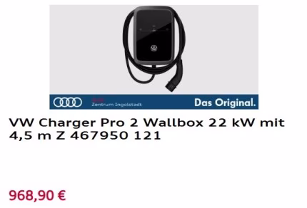 VW Charger Pro 2 Wallbox VW Charger Pro 2 Wallbox