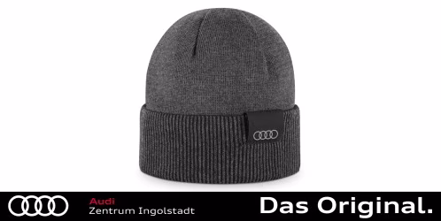 Original Audi Wende-Strickmütze, schwarz-grau 3132402100