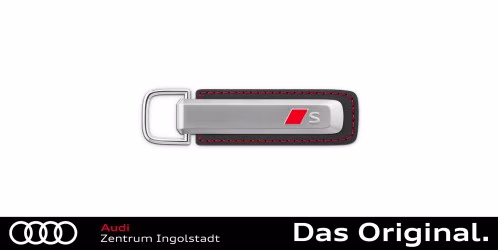 Original Audi Schlüsselanhänger S, silber/schwarz 3182500200 Original Audi Schlüsselanhänger S, silber/schwarz 3182500200
