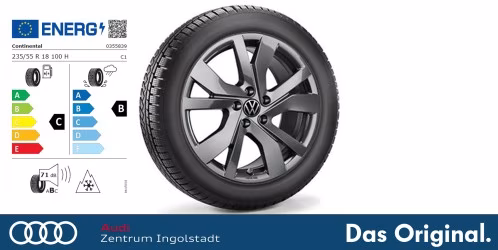 Original VW Tayron/Tiguan 18 Zoll Winterkomplettradsatz "Rockingham" WinterContact TS 870 P Seal 235/55 R 18 100H 7,5J x 18 ET40