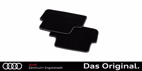 Original Audi A1 Sportback / citycarver (GB) Textilfußmatten Satz Hinten, schwarz/stahlgrau 82B061276  MNO