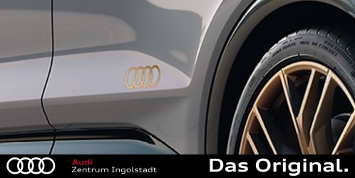 Original Audi Q4 Dekorfolien Audi Ringe, bronze matt 89A064317  50C