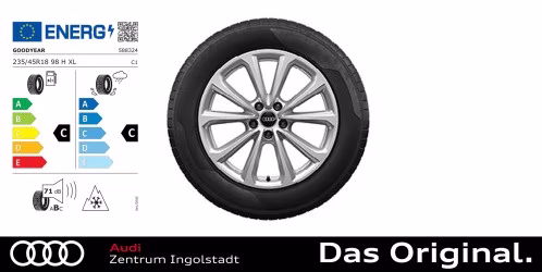 Original Audi A5 (FU) Avant / Limousine Winterkomplettradsatz 5-Doppelspeichen 18 Zoll Goodyear ULTRAGRIP PERFORMANCE 3 235/45 R18 98H XL