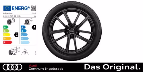 Original Audi A5/S5 Avant/Limousine (FU) 19 Zoll Winterkomplettradsatz 5-Doppelspeichen mit RS-Schriftzug Bridgestone BLIZZAK LM005 245/40 R19 98H XL 8,5Jx19 ET 46