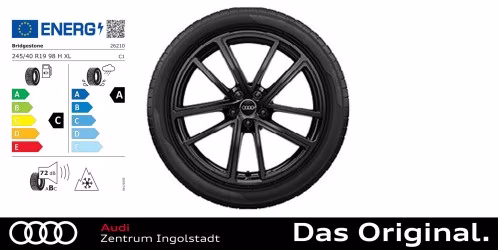 Original Audi A5 (FU) Avant / Limousine Winterkomplettradsatz 5-Doppelspeichen mit RS-Schriftzug 19 Zoll Bridgestone BLIZZAK LM005 245/40 R19 98H XL 8,5Jx19