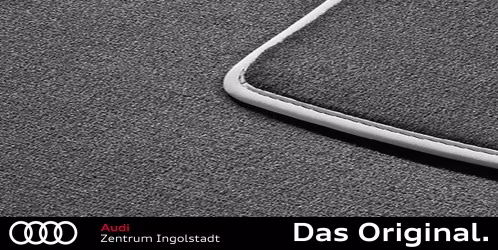 Original Audi A4 Textilfußmatten Satz Vorn schwarz/silbergrau 8E1061275P MNO