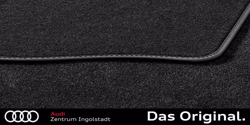 Original Audi A3 Textilfußmatten Satz Hinten, ohne Befestigungspunkte, schwarz/stahlgrau 8Y0061276A MNO