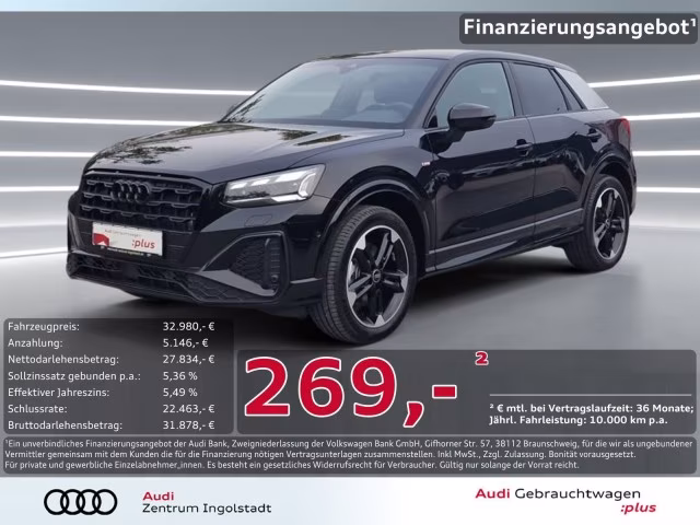 Audi Q2 35 TDI 2x S line MATRIX AHK KAM NAVI 18&amp;quot; Virt
