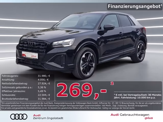 Audi Q2 35 TDI 2x S line MATRIX AHK KAM NAVI 18&amp;quot; Virt