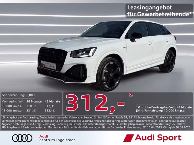 Audi Q2 35 TFSI 2x S line AHK ACC Optik-schwarz+ 19&amp;quot;
