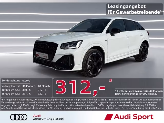 Audi Q2 35 TFSI 2x S line AHK ACC Optik-schwarz+ 19&amp;quot;