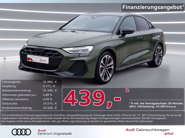 Audi A3 Limousine 35 TDI S line MATRIX SONOS AHK HuD