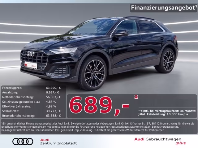 Audi Q8 50 TDI qu S line MATRIX PANO STHZG Luft 22&amp;quot;