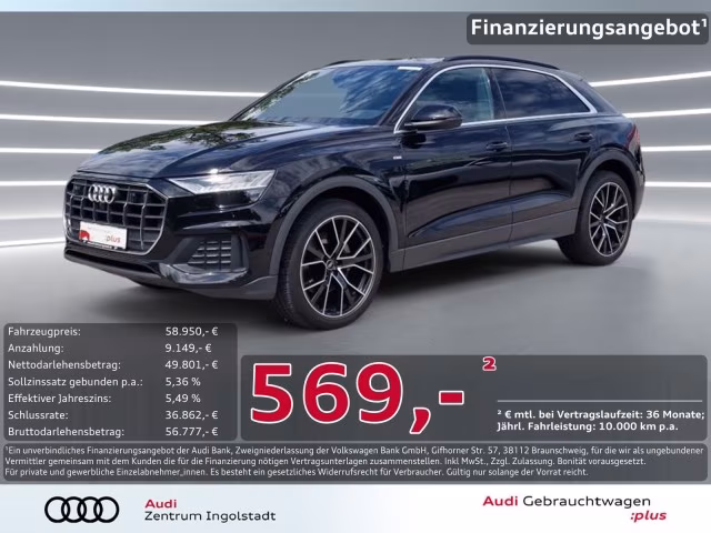 Audi Q8 50 TDI qu S line MATRIX PANO STHZG Luft 22&amp;quot;