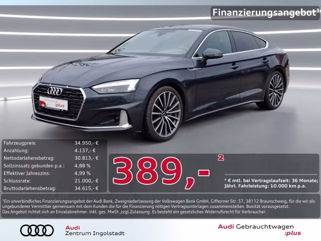 Audi A5 Sportback 40 TFSI MATRIX ACC 19&amp;quot; KAM advanced