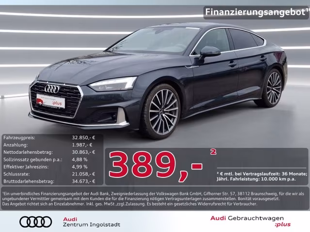 Audi A5 Sportback 40 TFSI MATRIX ACC 19&amp;quot; KAM advanced