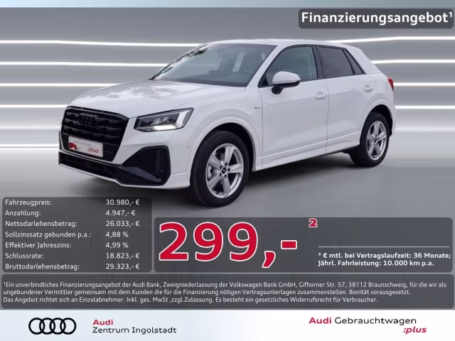 Audi Q2 30 TDI S line LED NAVI virtual Opt-schw+ Kam.