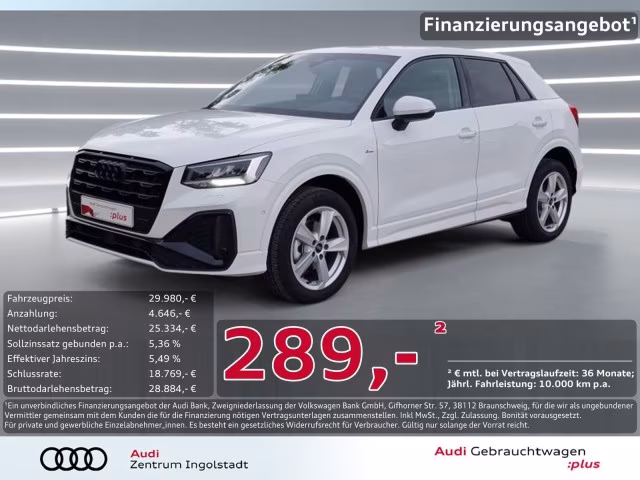 Audi Q2 30 TDI S line LED NAVI virtual Opt-schw+ Kam.