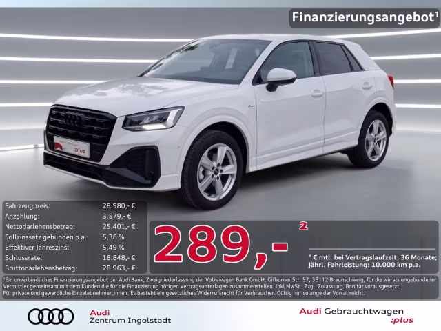 Audi Q2 30 TDI S line LED NAVI virtual Opt-schw+ Kam.