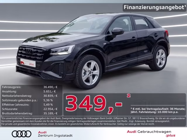 Audi Q2 40 TFSI qu S line AHK ACC NAVI Opt-schw+ Kam.