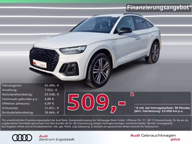 Audi Q5 Sportback 55 TFSI e qu 2x S line MATRIX 20&amp;quot;