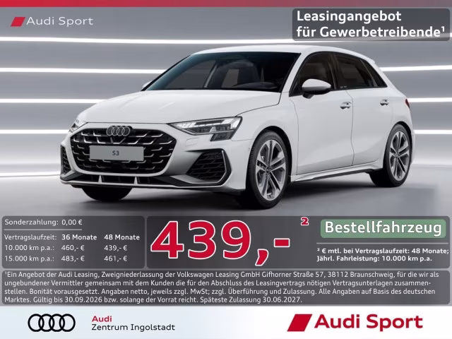 Audi S3 Sportback TFSI qu LED PDC+ UPE 57.440,-