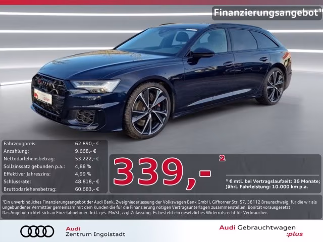 Audi S6 Avant TDI Optik schw.+ AHK HD-Matrix B&amp;amp;O 21&amp;quot;