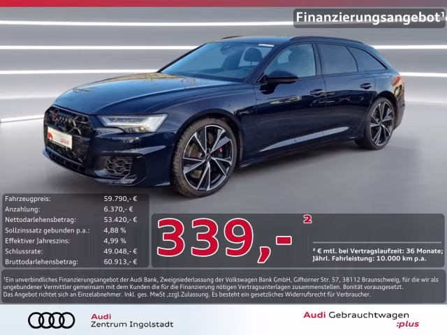 Audi S6 Avant TDI Optik schw.+ AHK HD-Matrix B&amp;amp;O 21&amp;quot;