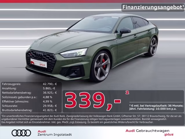 Audi S5 Sportback TDI MATRIX HuD 20&amp;quot; S-Sitze NAVI Kam
