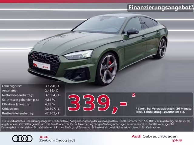 Audi S5 Sportback TDI MATRIX HuD 20&amp;quot; S-Sitze NAVI Kam