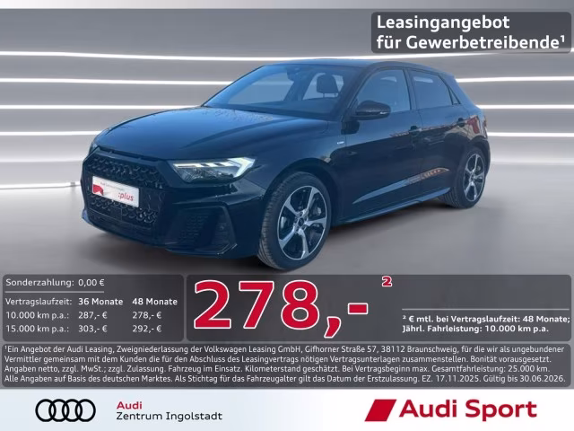 Audi A1 Sportback 30 TFSI S line Optik-schw. LED ACC