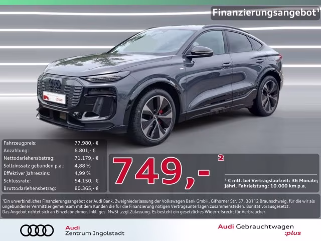 Audi Q6 Sportback e-tron qu S line edition one Tech-p