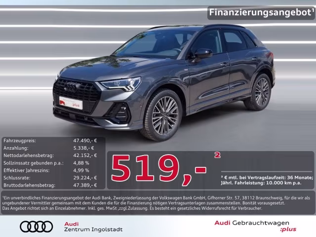 Audi Q3 40 TDI qu 3x S line LED AHK NAVI virtual 19&amp;quot;