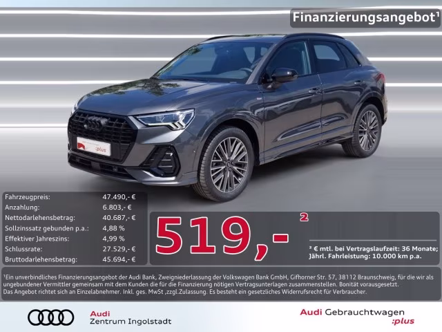 Audi Q3 40 TDI qu 3x S line LED AHK NAVI virtual 19&amp;quot;
