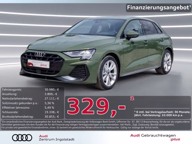 Audi A3 Sportback 30 TDI S line HuD ACC virtual Sonos