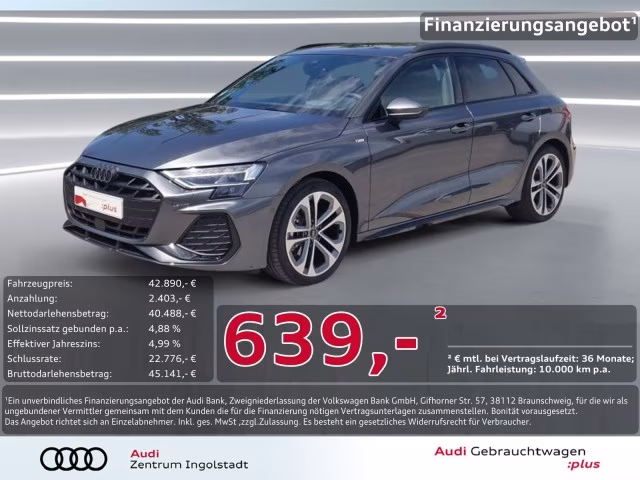 Audi A3 Sportback 35 TDI 2x S line LED NAVI AHK SONOS