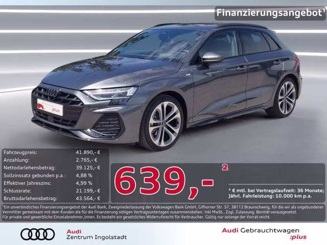Audi A3 Sportback 35 TDI 2x S line LED NAVI AHK SONOS