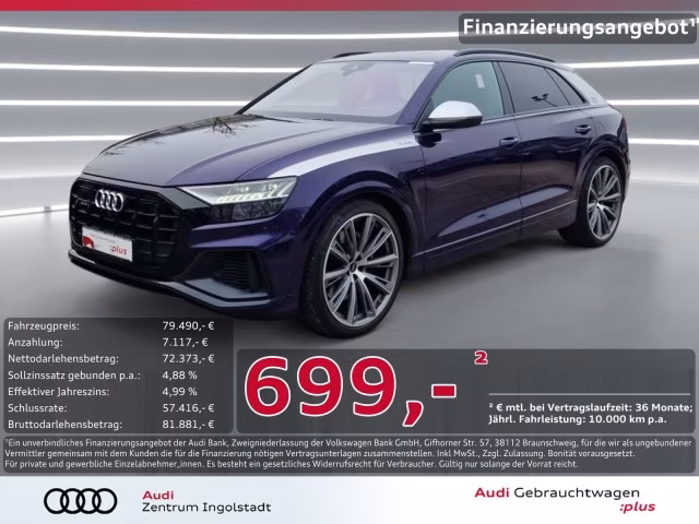 Audi SQ8 TFSI MATRIX PANO STHZG Allradl. HuD B&amp;amp;O 23&amp;quot;