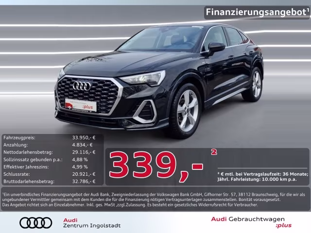 Audi Q3 Sportback 35 TDI S line KAM. AHK ACC 19&amp;quot; SHZ 
