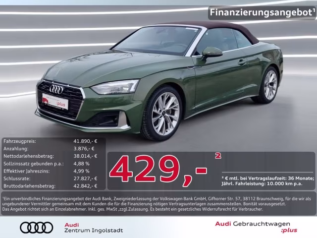 Audi A5 Cabrio 40 TDI qu S-Sitze LED MASSAGE advanced
