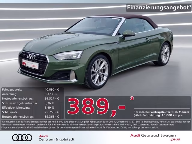 Audi A5 Cabrio 40 TDI qu S-Sitze LED MASSAGE advanced