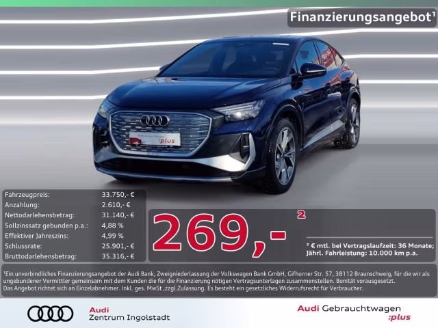 Audi Q4 Sportback e-tron 50 S line qu Pano MATRIX HuD