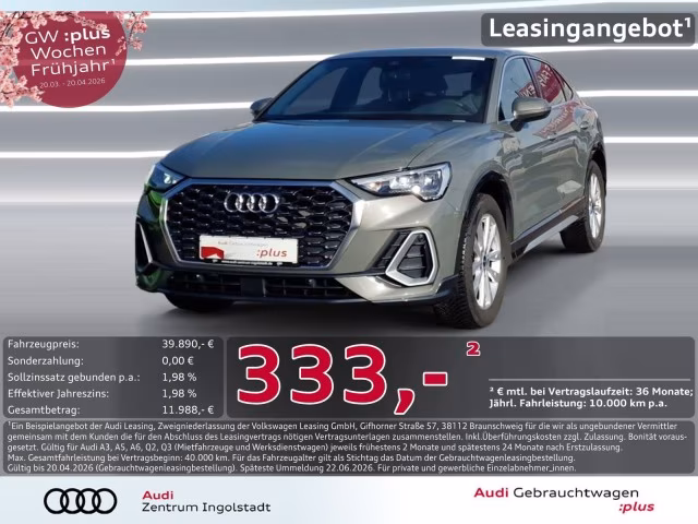 Audi Q3 Sportback 35 TDI S line ACC Kamera S-Sitz 18&amp;quot;