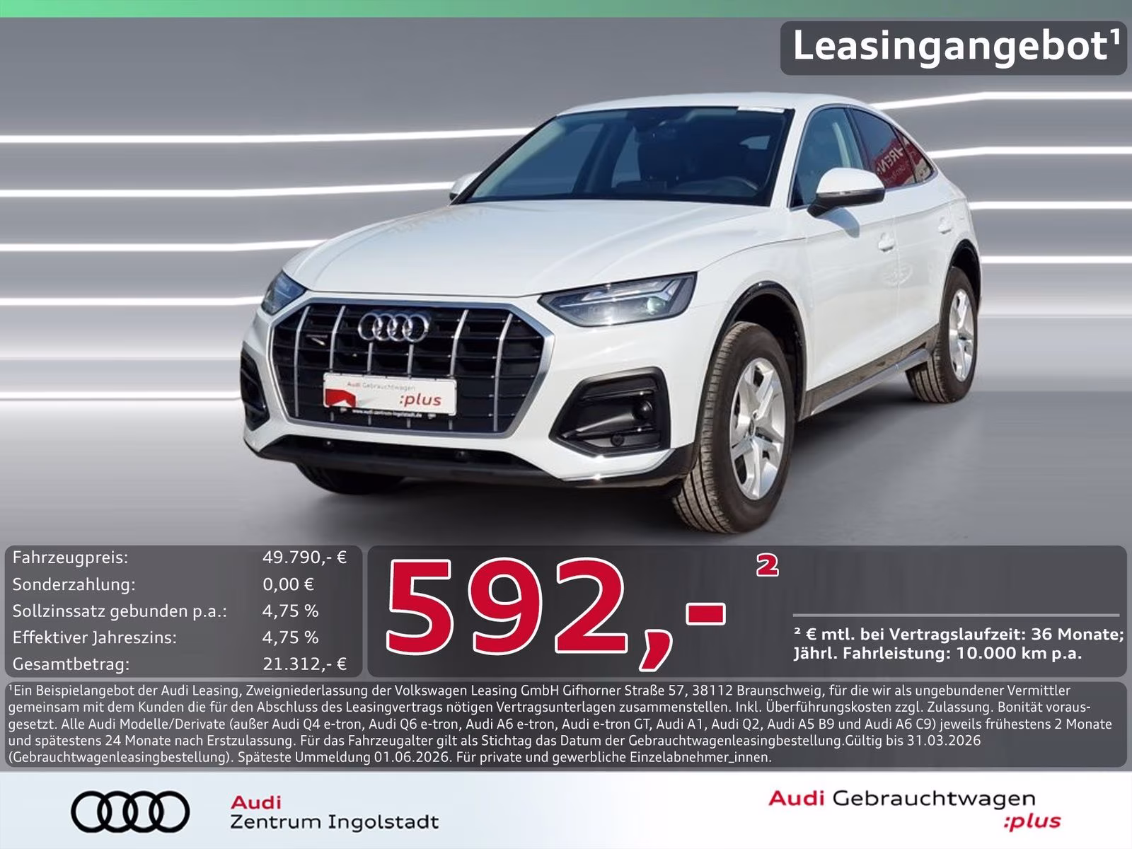 Sportback 50 TFSI e qu AHK Leder HuD