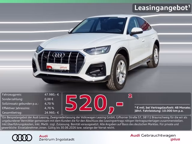 Audi Q5 Sportback 50 TFSI e qu AHK Leder HuD