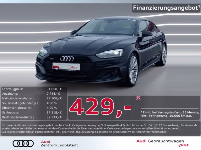 Audi A5 Sportback 40 TDI qu KAMERA NAVI+ 19&amp;quot; advanced