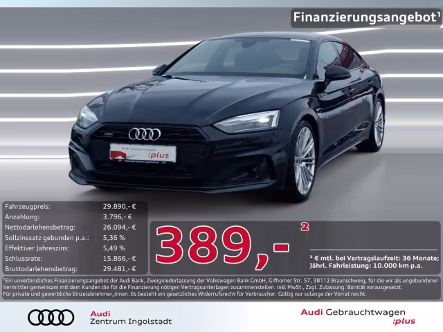 Audi A5 Sportback 40 TDI qu KAMERA NAVI+ 19&amp;quot; advanced