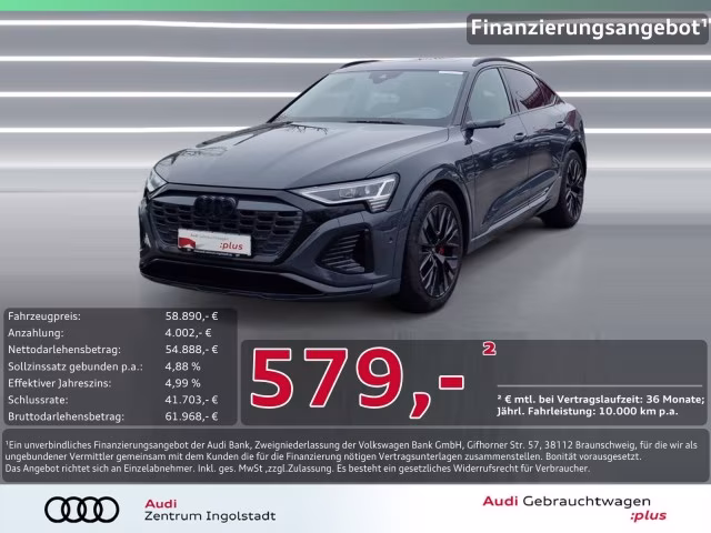 Audi Q8 e-tron Sportback 55 qu edition S line HuD 21&amp;quot;