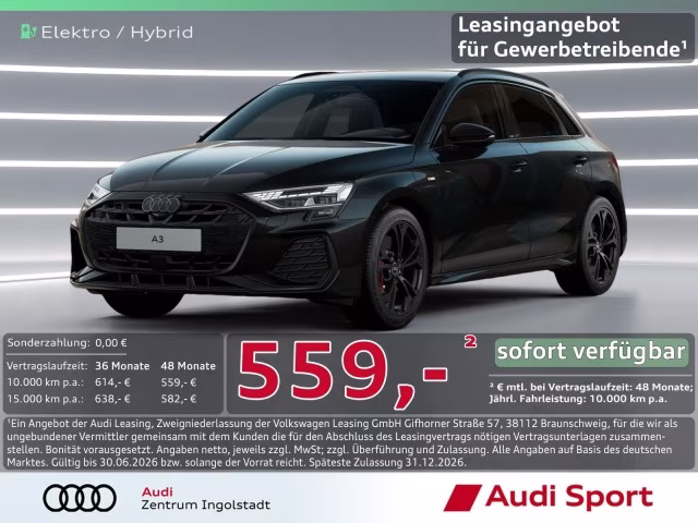 Audi A3 Sportback TFSI e S line MATRIX UPE 62.755,-