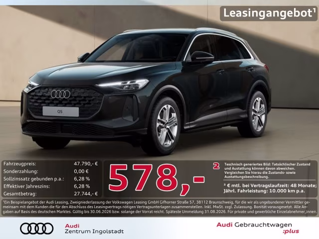 Audi Q5 TFSI Tech AHK S-Sitze LED+ PDC Kamera ACC 19&amp;quot;